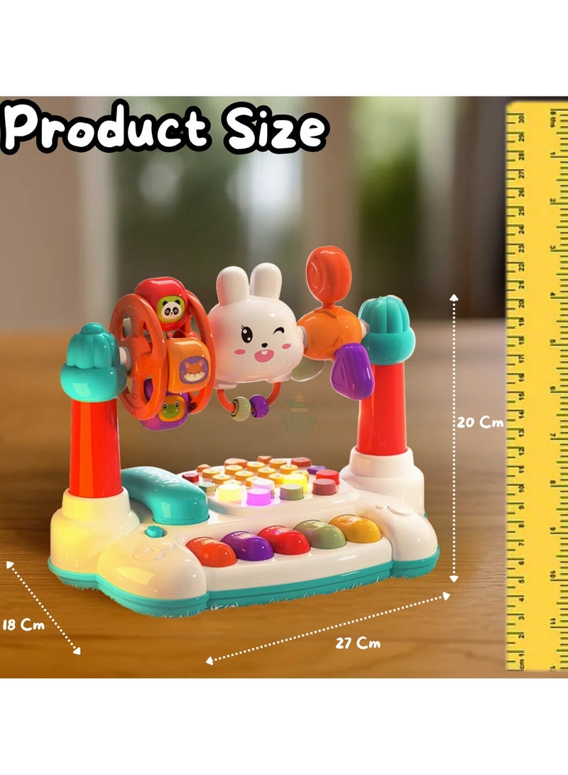 ألعاب سيون 10 في 1 ألعاب موسيقية للأطفال الصغار من عمر 1 إلى 3 سنوات، تنمية المهارات الحركية الدقيقة وفقًا لمبدأ مونتيسوري، بيانو، حيوان، مركبة، هاتف، لعبة تعليمية تفاعلية، هدية للبنات والأولاد من عمر 1 إلى 3 سنوات - Image 3